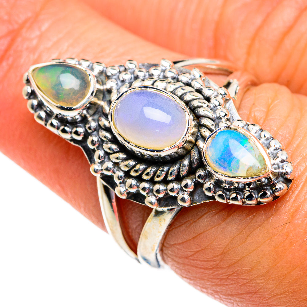 Ethiopian Opal Rings handcrafted by Anasilvercos - RING80750