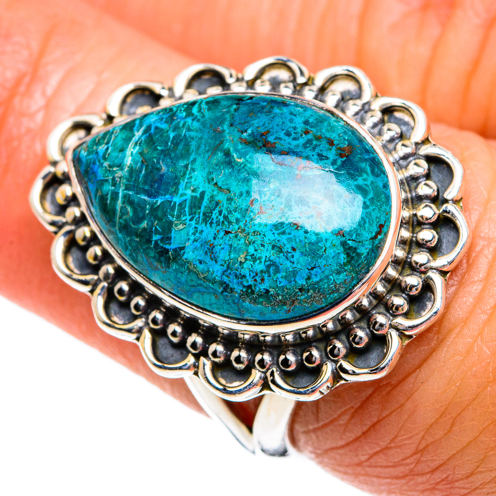 Chrysocolla Rings handcrafted by Anasilvercos - RING80754