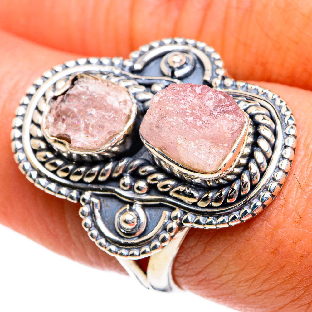Rose Quartz Rings handcrafted by Anasilvercos - RING80763