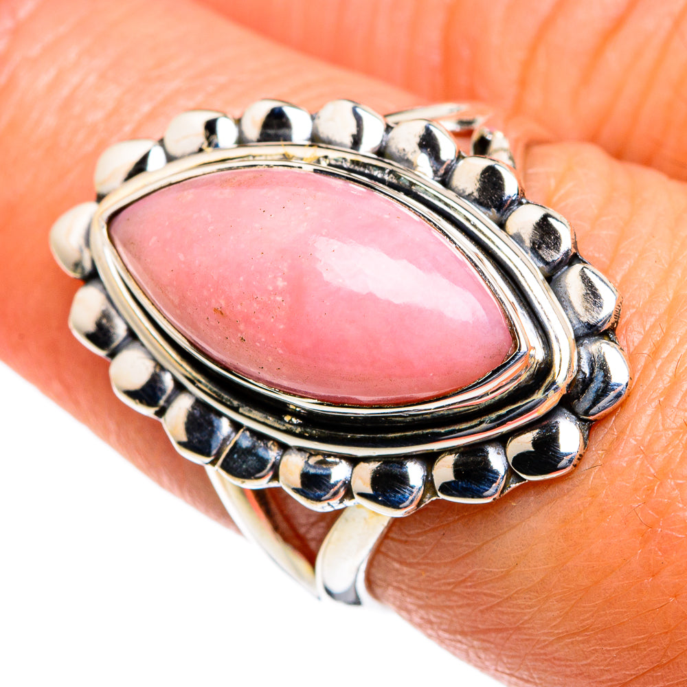Pink Opal Rings handcrafted by Anasilvercos - RING80764