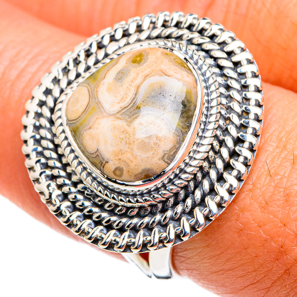 Ocean Jasper Rings handcrafted by Anasilvercos - RING80768
