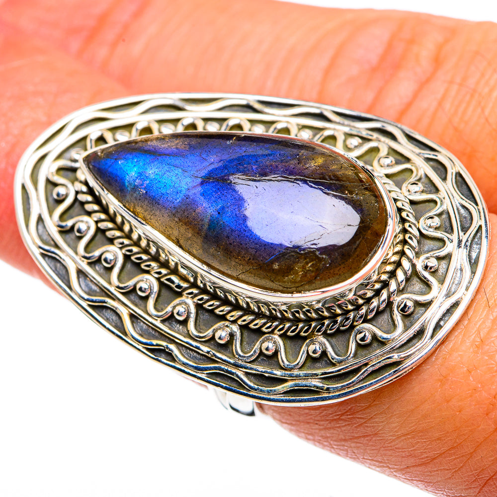 Labradorite Rings handcrafted by Anasilvercos - RING80772