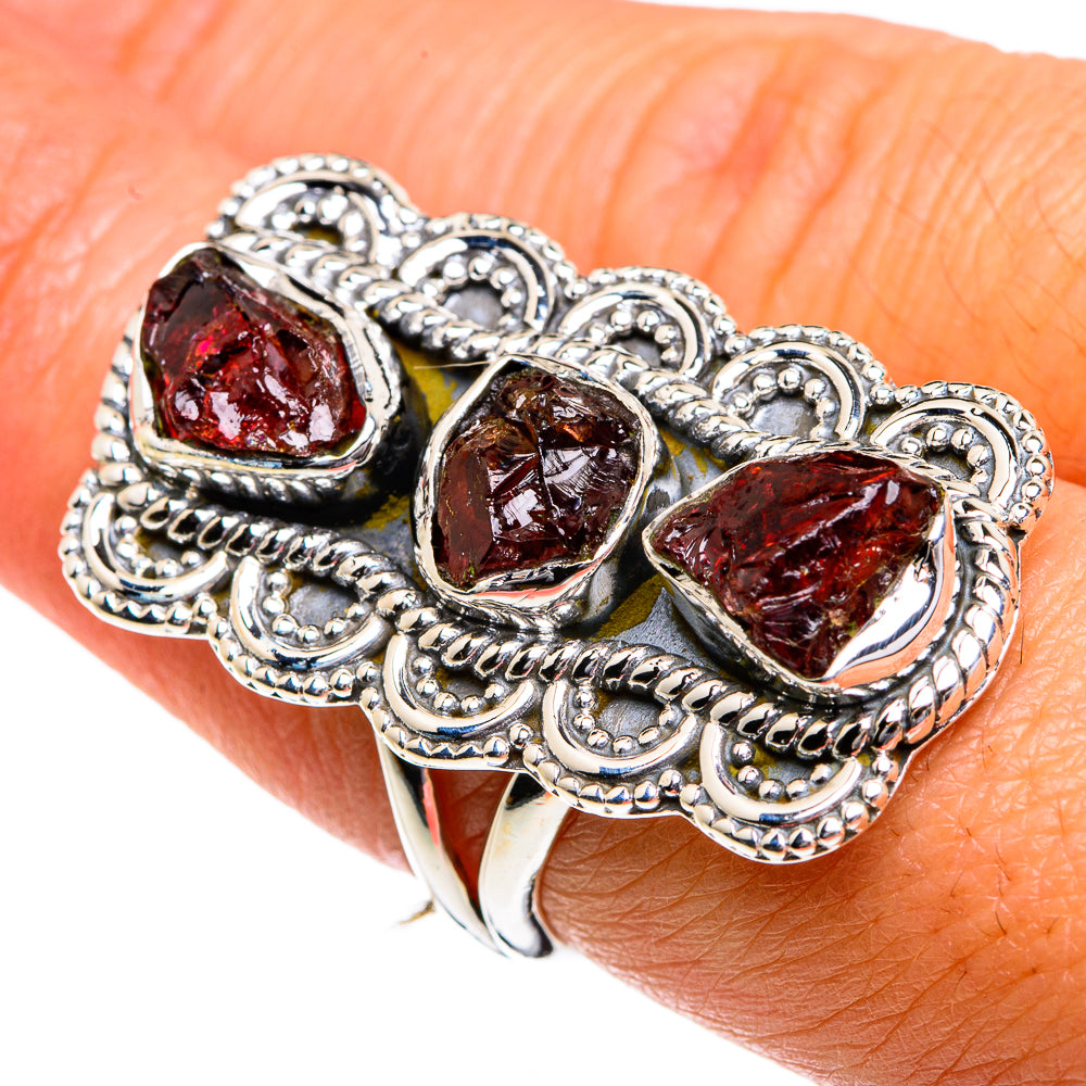 Garnet Rings handcrafted by Anasilvercos - RING80792