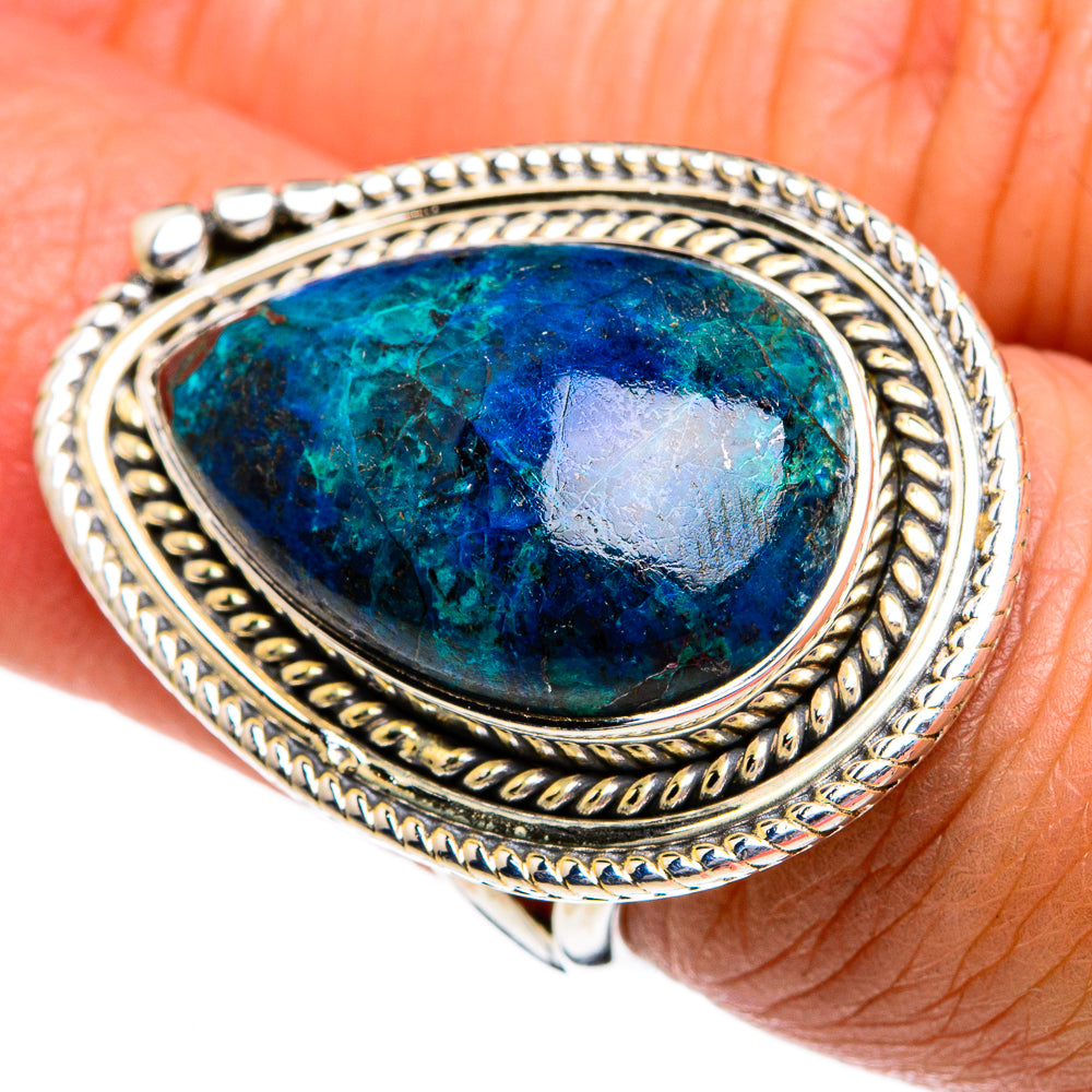 Chrysocolla Rings handcrafted by Anasilvercos - RING80845
