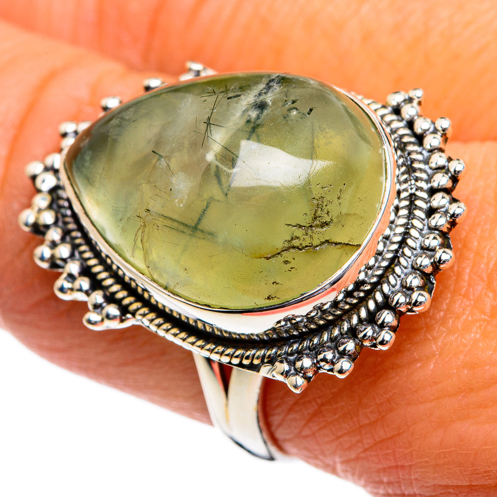 Prehnite Rings handcrafted by Anasilvercos - RING80851