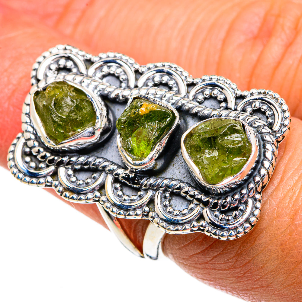 Peridot Rings handcrafted by Anasilvercos - RING80853