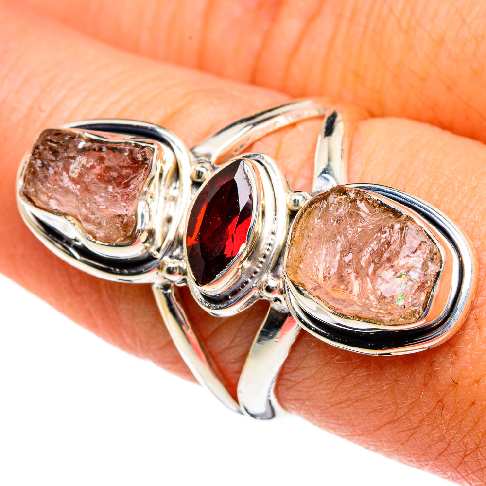 Rose Quartz Rings handcrafted by Anasilvercos - RING80886
