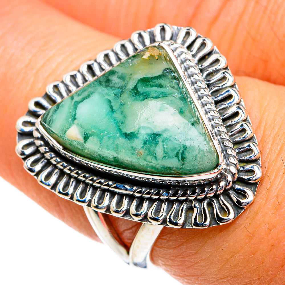 Chrysoprase Rings handcrafted by Anasilvercos - RING80915
