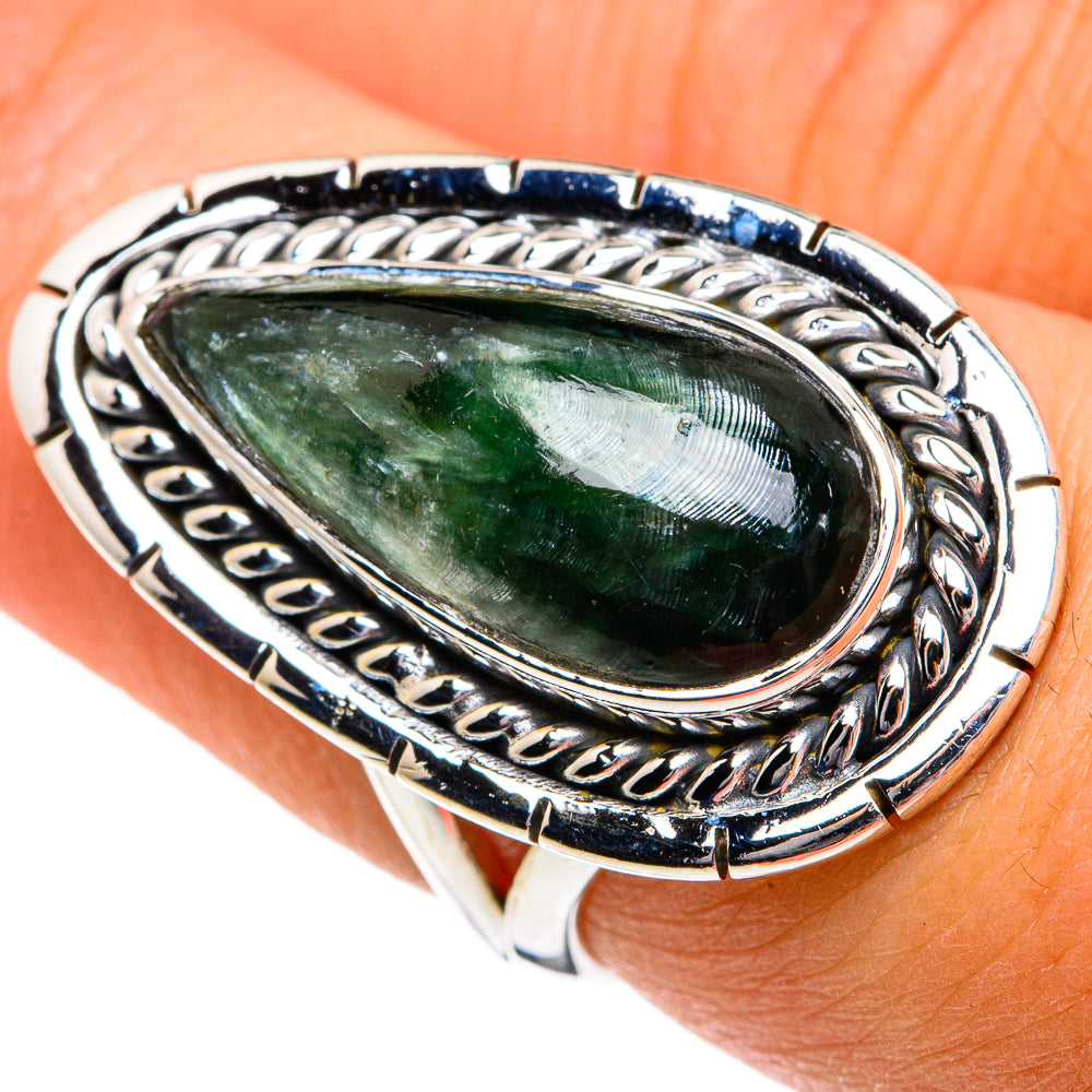 Seraphinite Rings handcrafted by Anasilvercos - RING80917