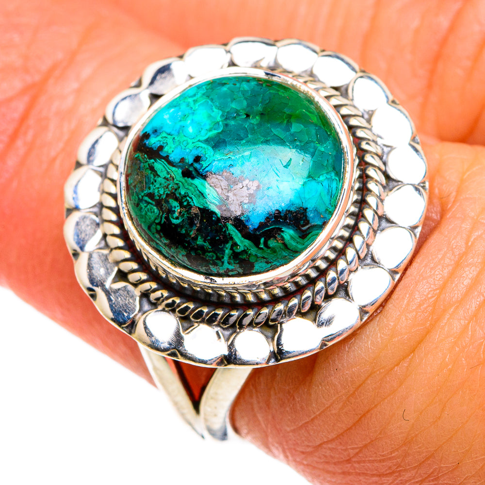 Chrysocolla Rings handcrafted by Anasilvercos - RING80955