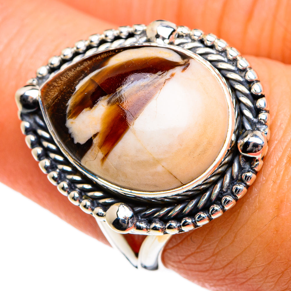 Peanut Wood Jasper Rings handcrafted by Anasilvercos - RING80958