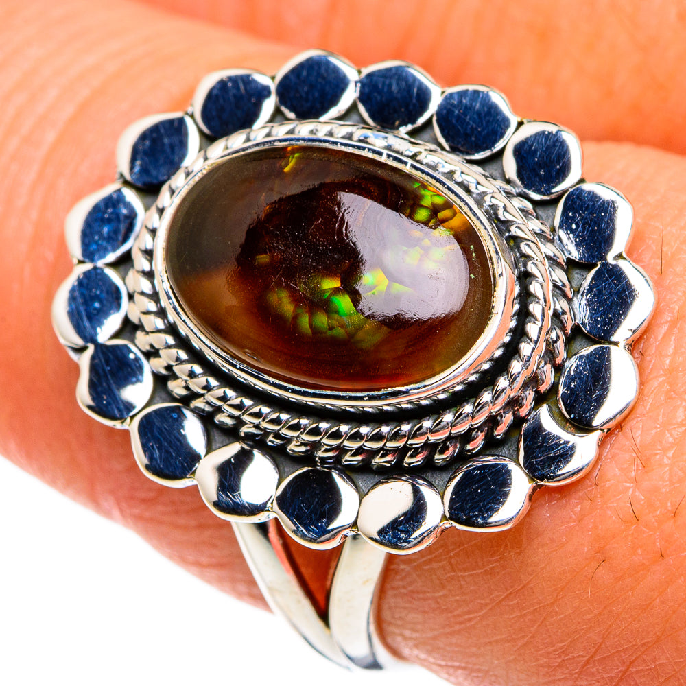 Mexican Fire Agate Rings handcrafted by Anasilvercos - RING80959