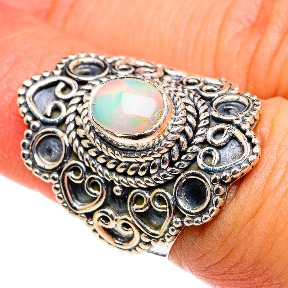 Ethiopian Opal Rings handcrafted by Anasilvercos - RING80974