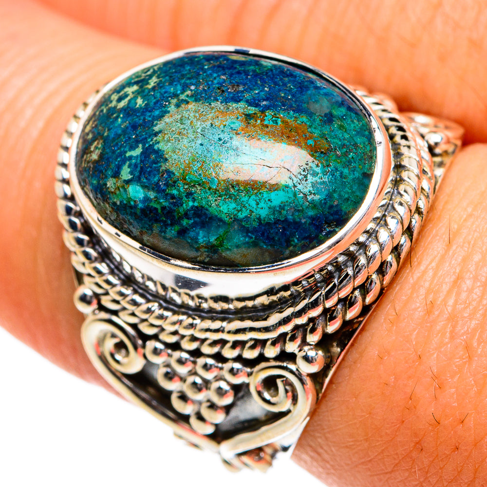 Chrysocolla Rings handcrafted by Anasilvercos - RING80979