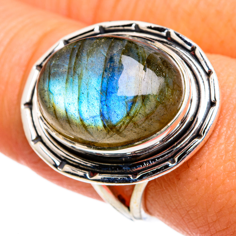 Labradorite Rings handcrafted by Anasilvercos - RING80985