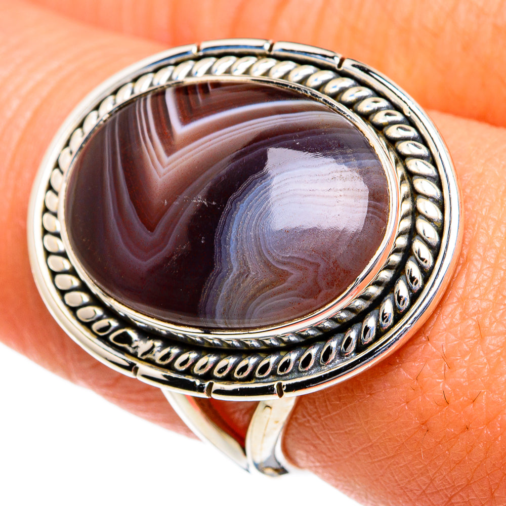 Botswana Agate Rings handcrafted by Anasilvercos - RING80995
