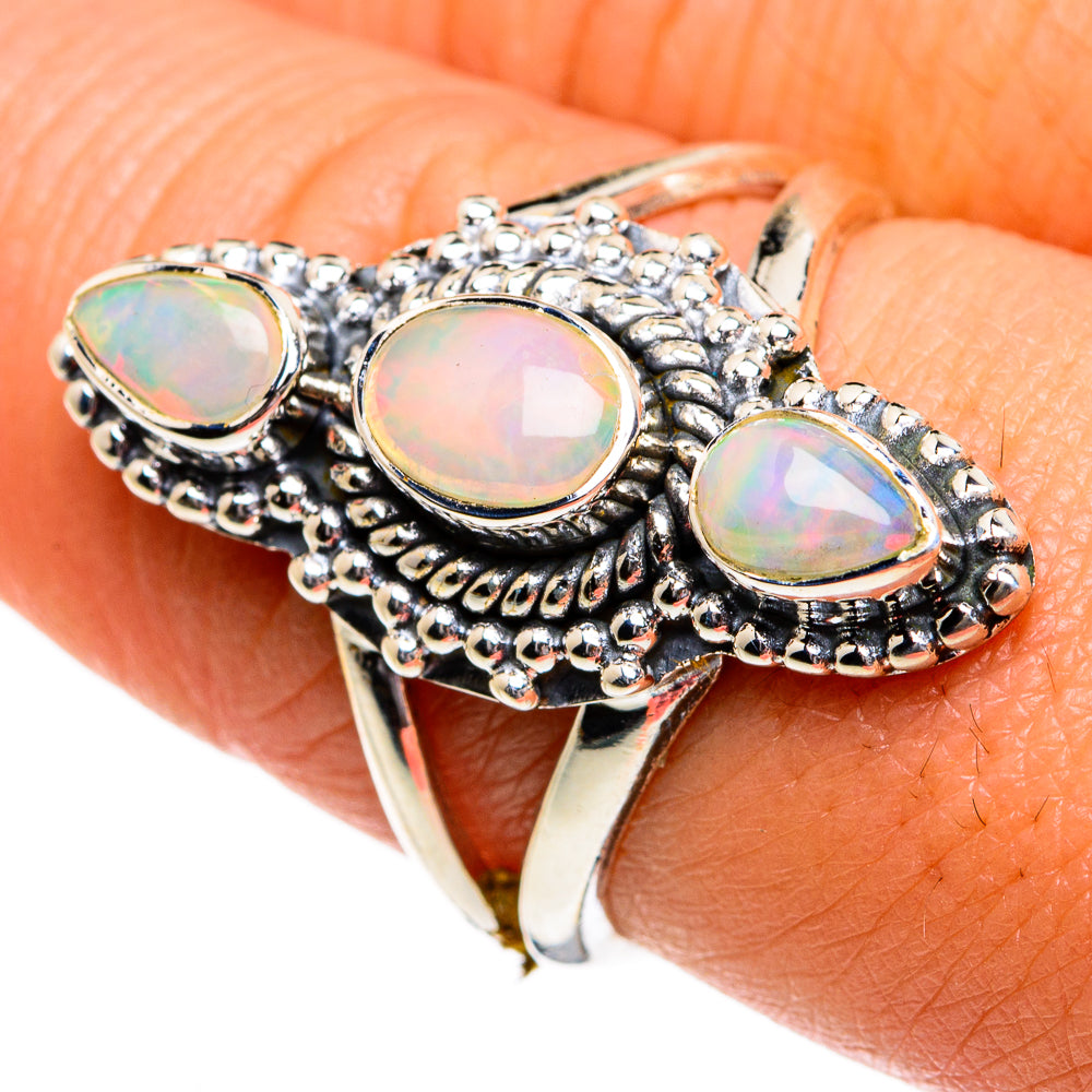 Ethiopian Opal Rings handcrafted by Anasilvercos - RING81008