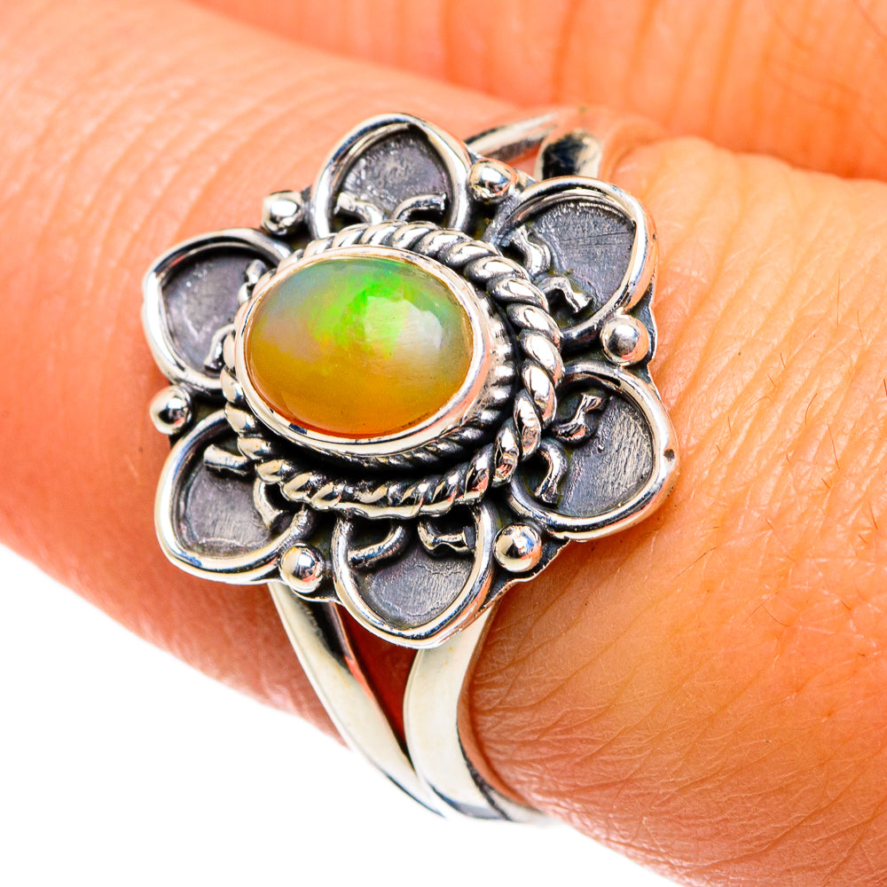 Ethiopian Opal Rings handcrafted by Anasilvercos - RING81010