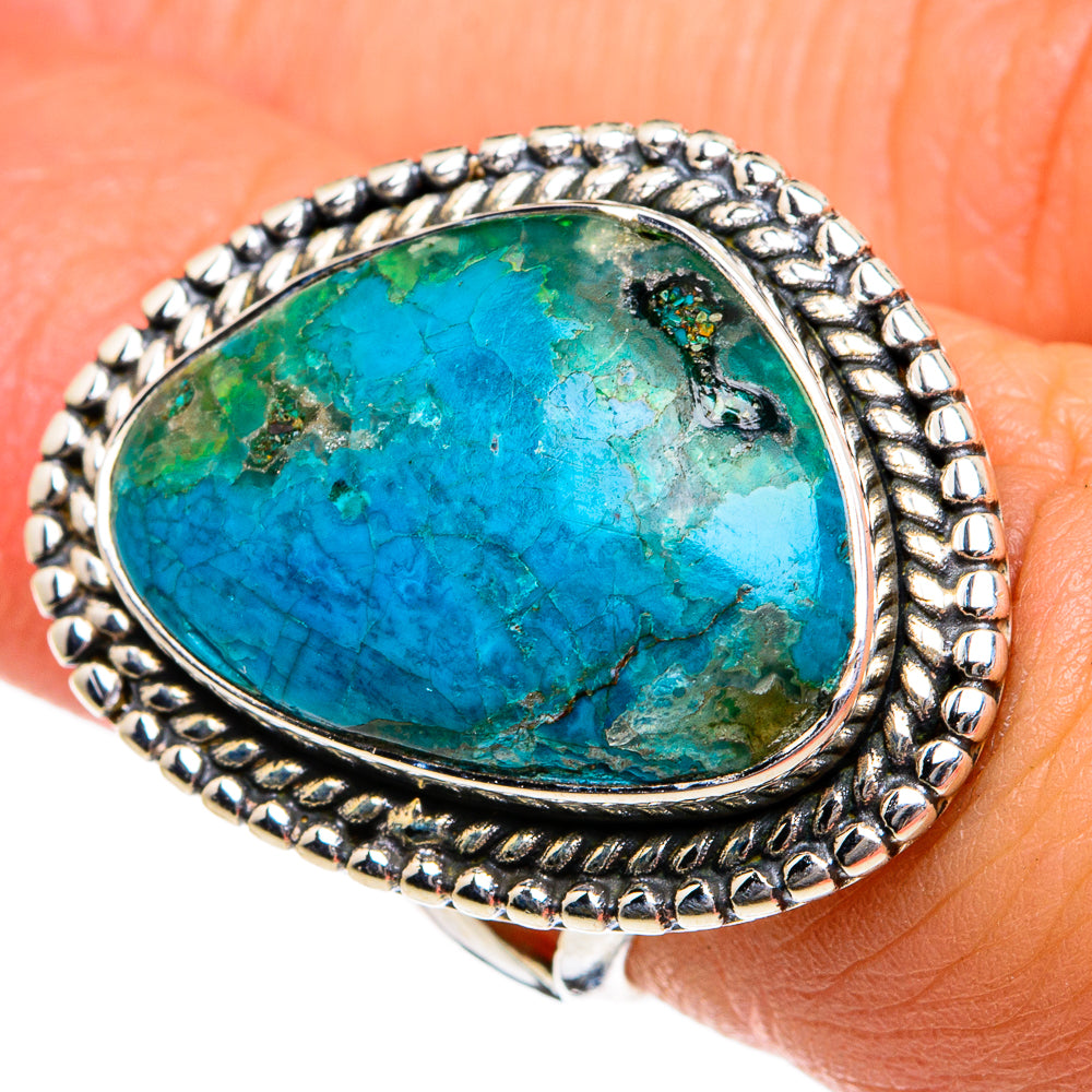 Chrysocolla Rings handcrafted by Anasilvercos - RING81014