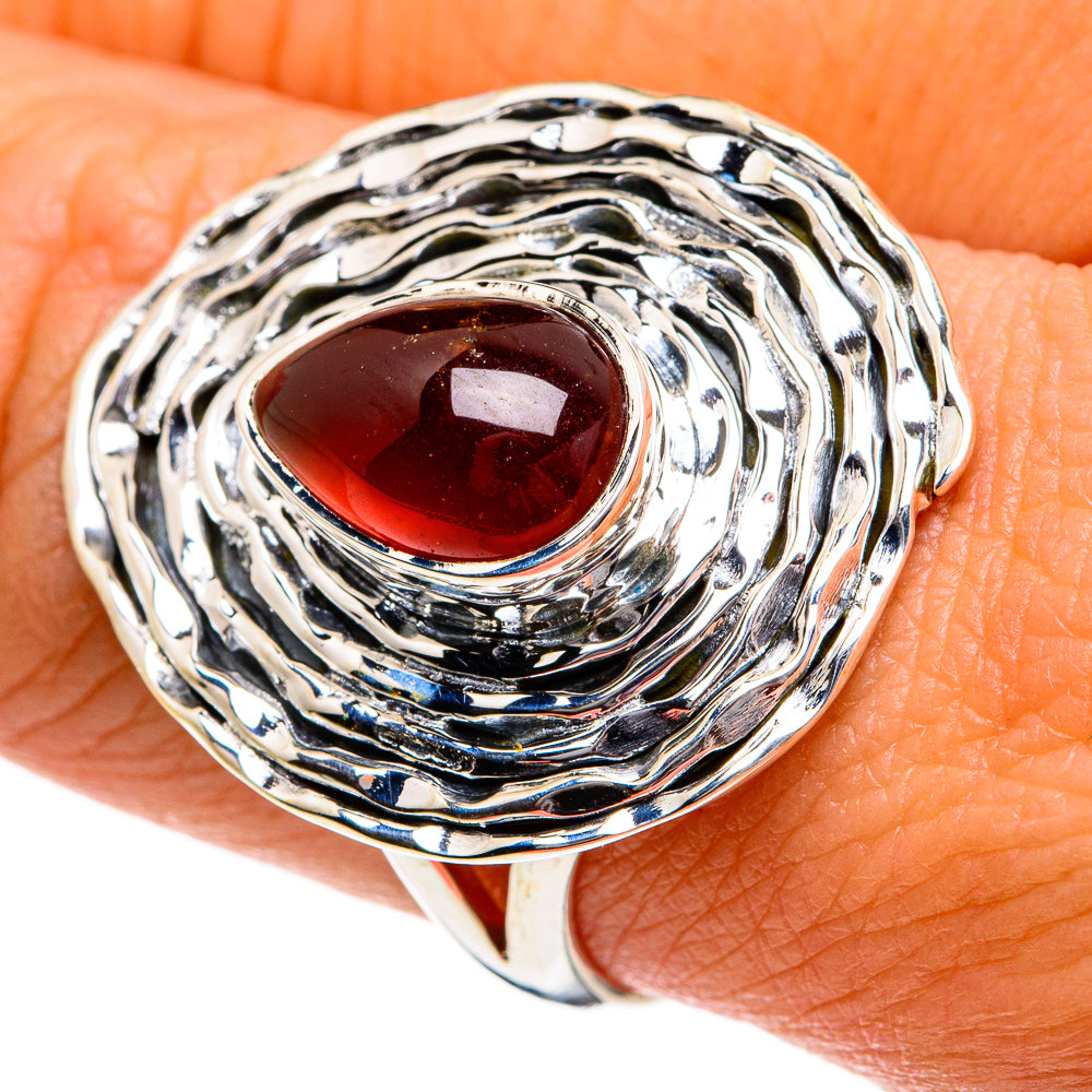 Garnet Rings handcrafted by Anasilvercos - RING81032