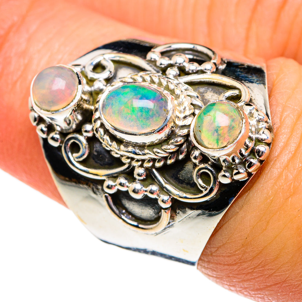 Ethiopian Opal Rings handcrafted by Anasilvercos - RING81043