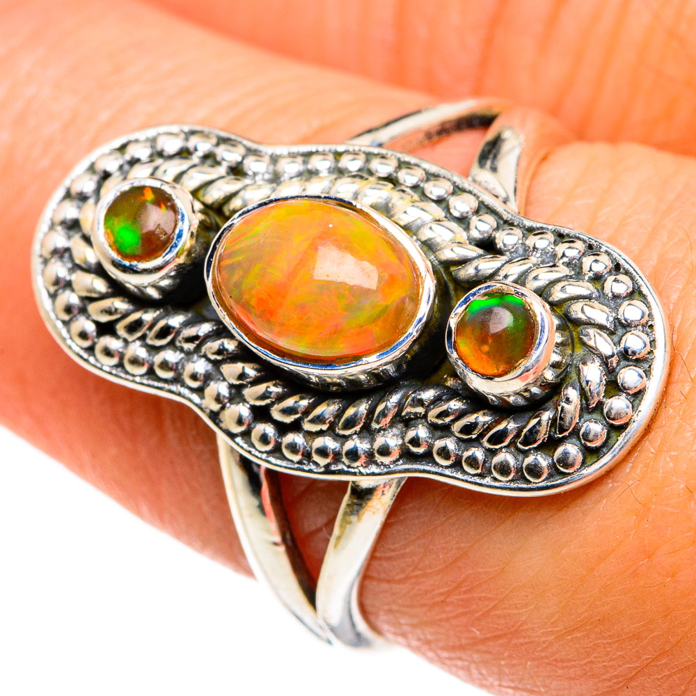 Ethiopian Opal Rings handcrafted by Anasilvercos - RING81046