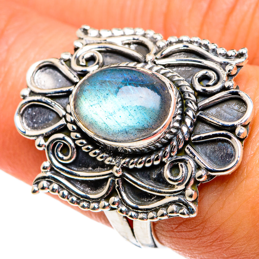 Labradorite Rings handcrafted by Anasilvercos - RING81047