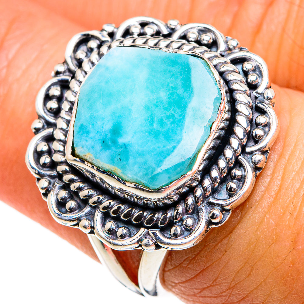 Larimar Rings handcrafted by Anasilvercos - RING81048