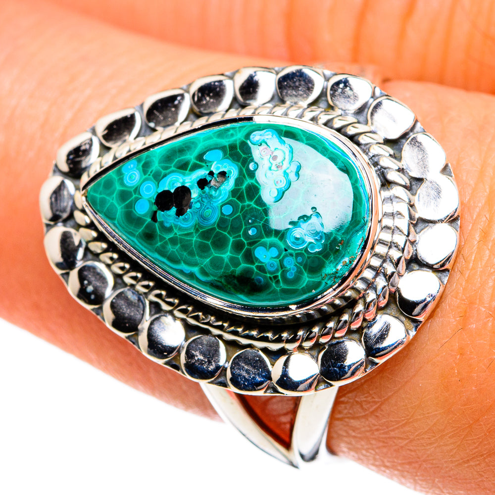 Chrysocolla Rings handcrafted by Anasilvercos - RING81057