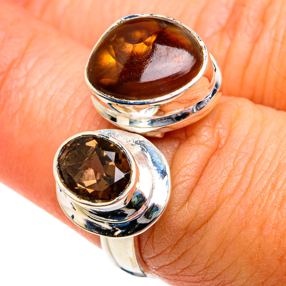 Mexican Fire Agate Rings handcrafted by Anasilvercos - RING81062