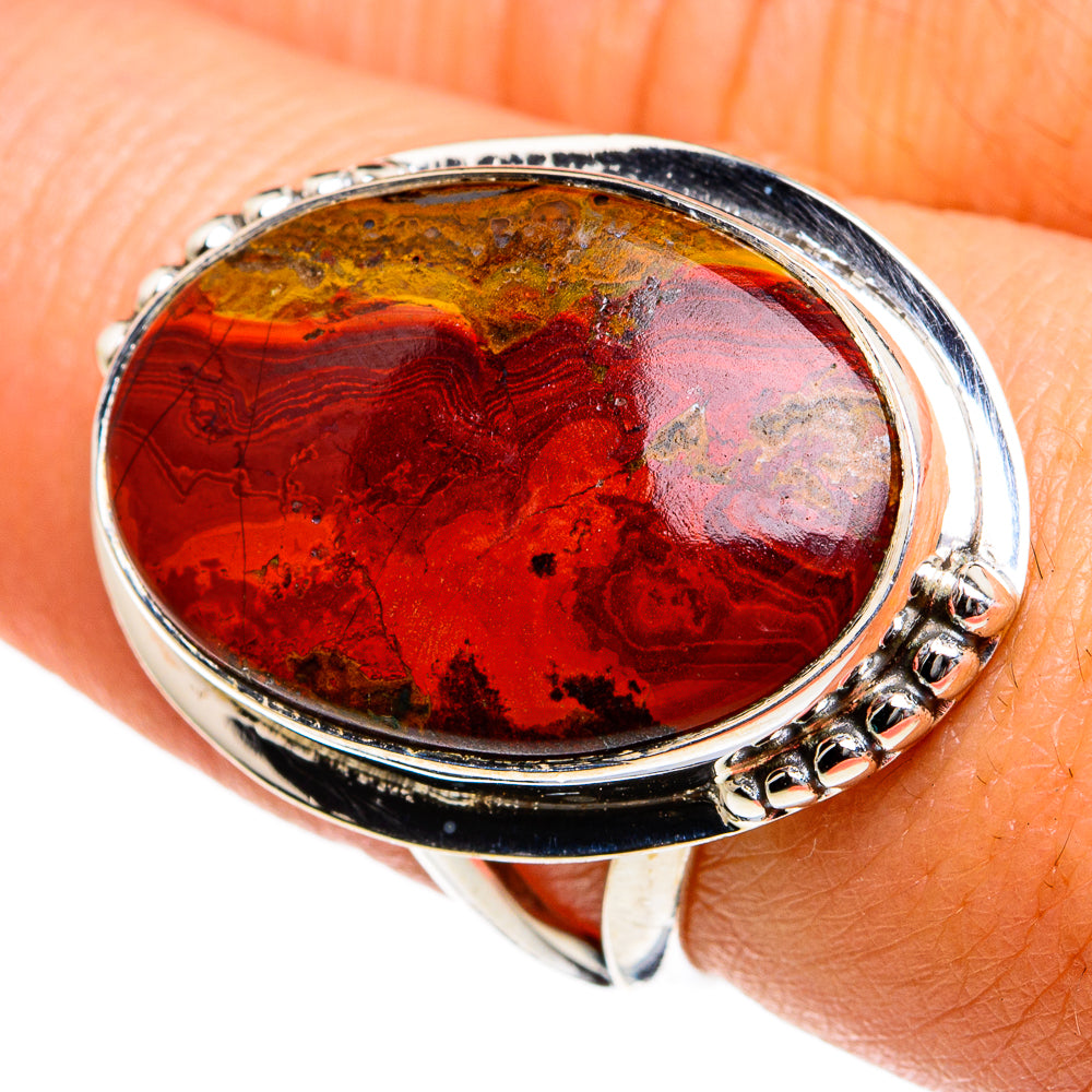 Crazy Lace Agate Rings handcrafted by Anasilvercos - RING81064