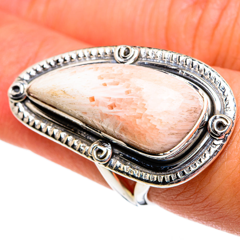 Scolecite Rings handcrafted by Anasilvercos - RING81091