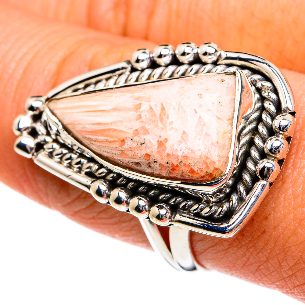 Scolecite Rings handcrafted by Anasilvercos - RING81092