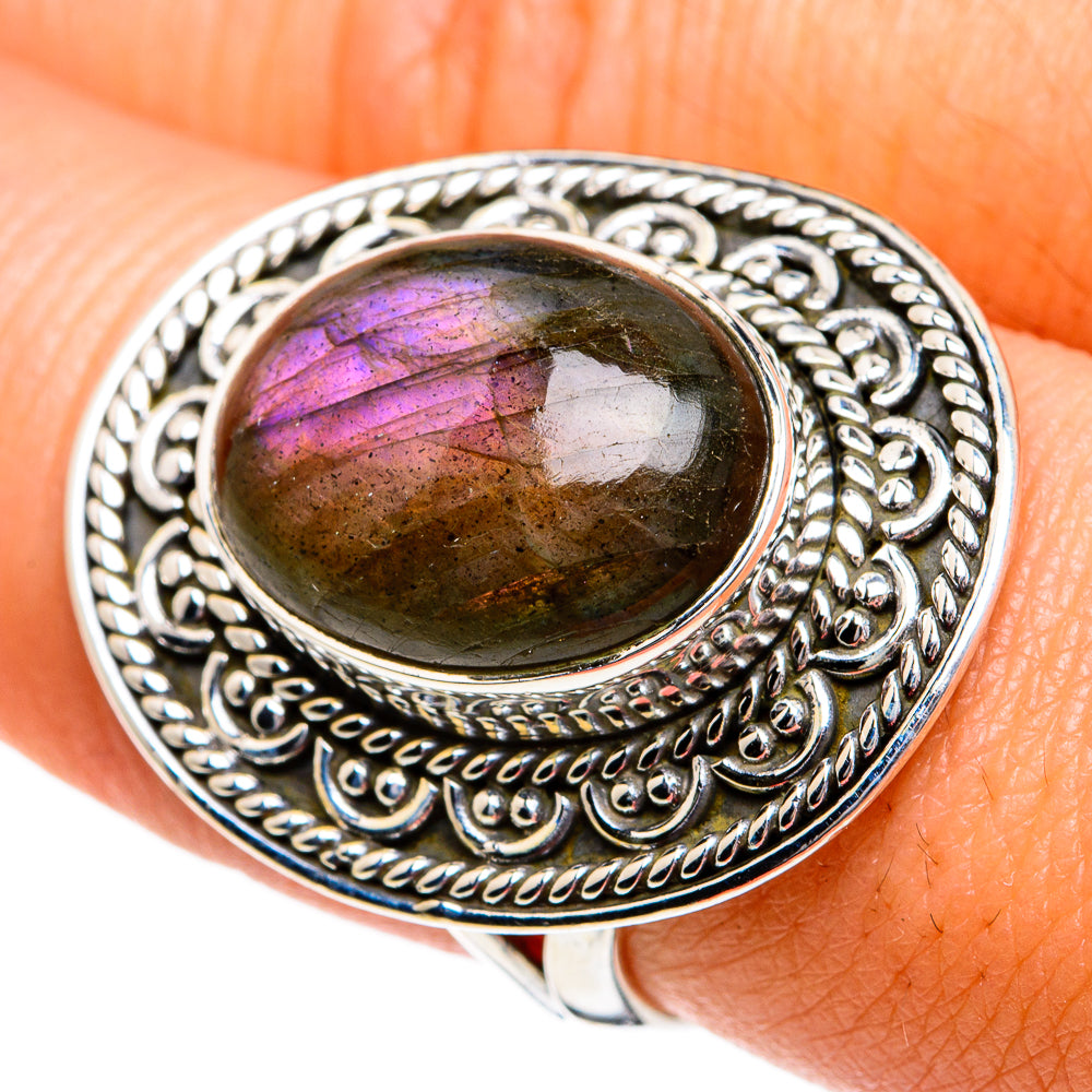 Labradorite Rings handcrafted by Anasilvercos - RING81097