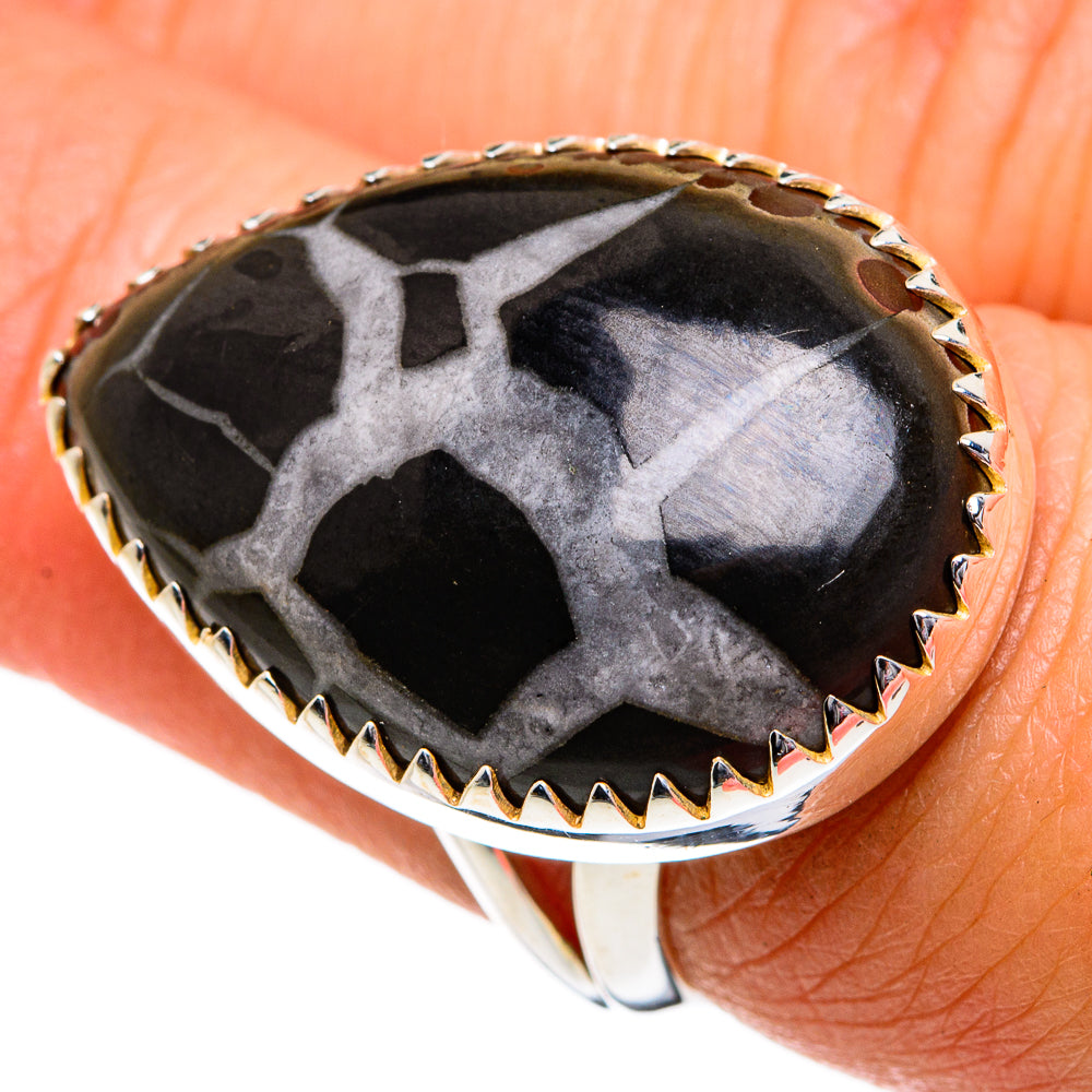 Septarian Geode Rings handcrafted by Anasilvercos - RING81129