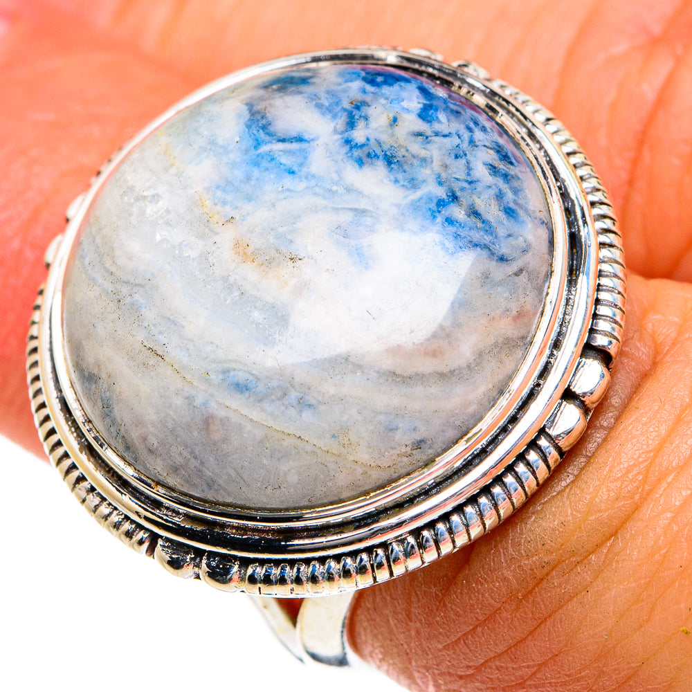 Blue Scheelite Rings handcrafted by Anasilvercos - RING81139