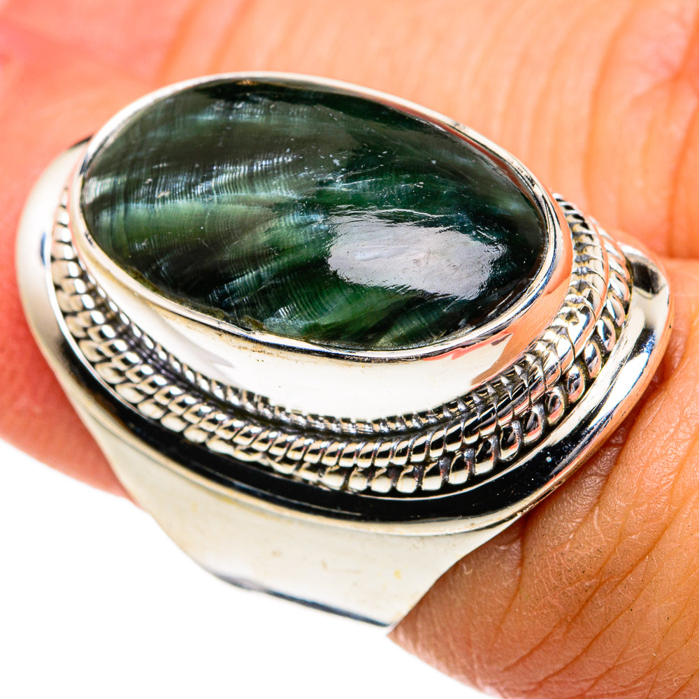 Seraphinite Rings handcrafted by Anasilvercos - RING81147