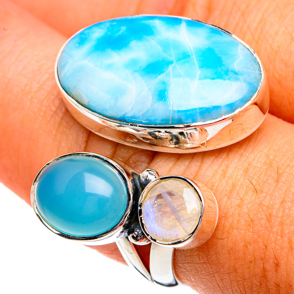 Larimar Rings handcrafted by Anasilvercos - RING81169