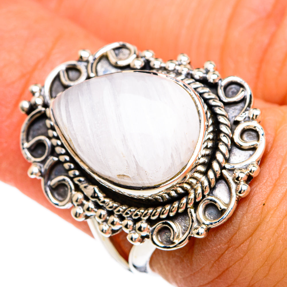 Blue Lace Agate Rings handcrafted by Anasilvercos - RING81232