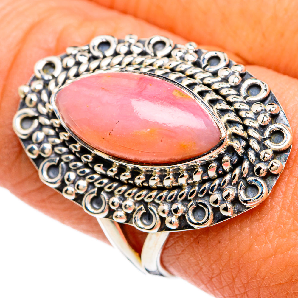Pink Opal Rings handcrafted by Anasilvercos - RING81255