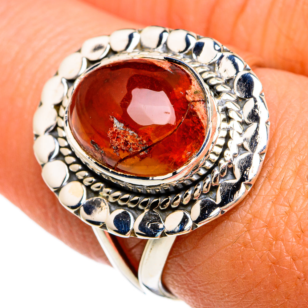 Mexican Fire Opal Rings handcrafted by Anasilvercos - RING81265