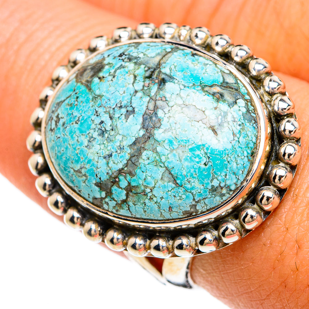 Tibetan Turquoise Rings handcrafted by Anasilvercos - RING81273
