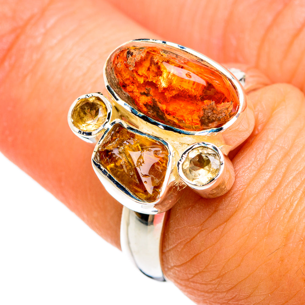 Mexican Fire Opal Rings handcrafted by Anasilvercos - RING81294