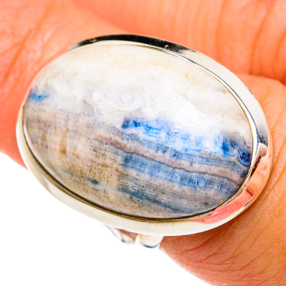 Blue Scheelite Rings handcrafted by Anasilvercos - RING81339