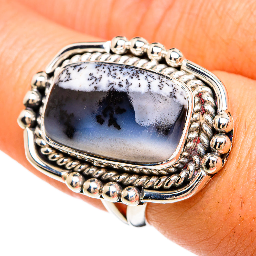 Dendritic Opal Rings handcrafted by Anasilvercos - RING81363
