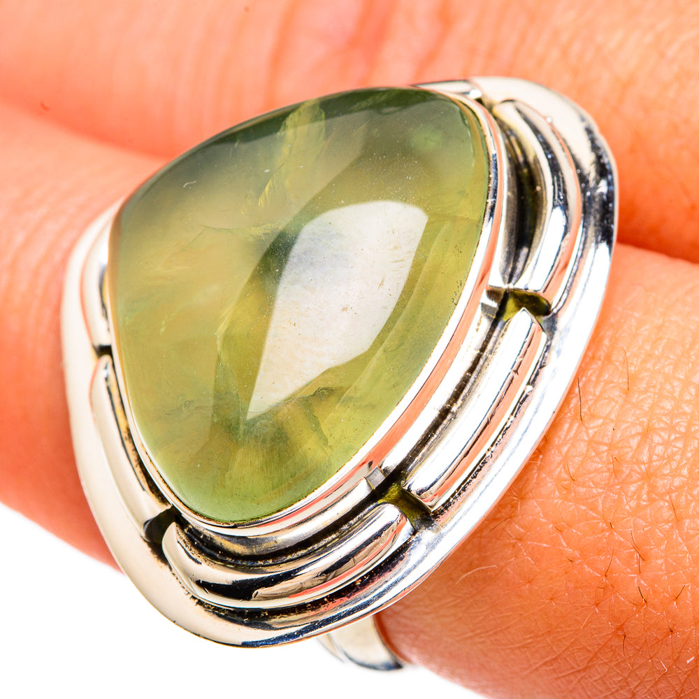 Prehnite Rings handcrafted by Anasilvercos - RING81376