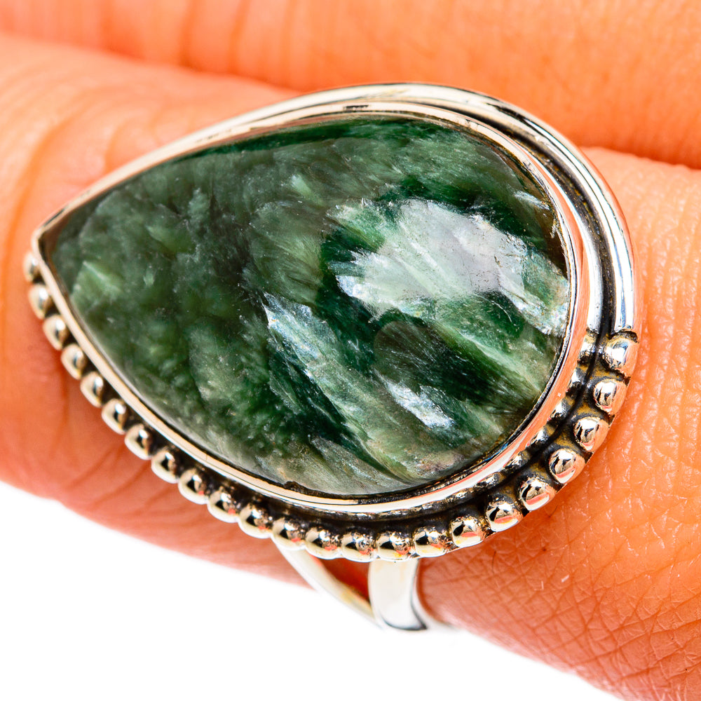 Seraphinite Rings handcrafted by Anasilvercos - RING81378