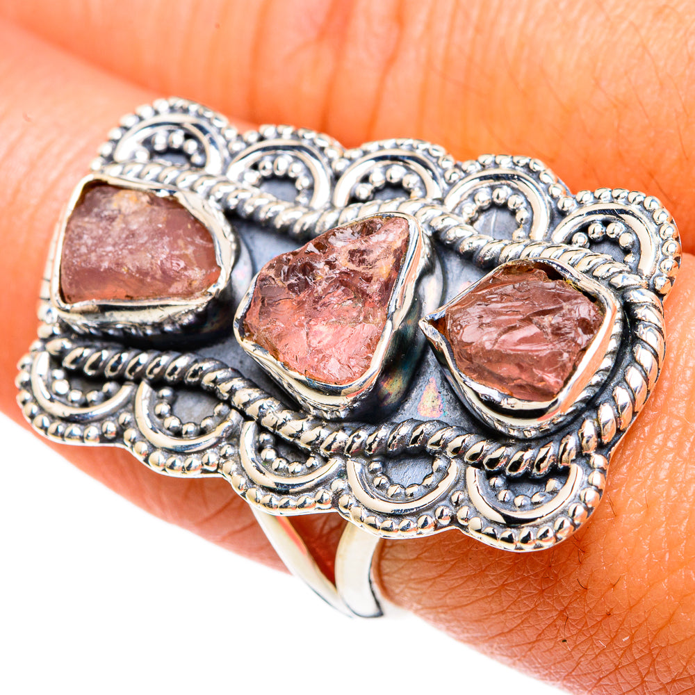 Rose Quartz Rings handcrafted by Anasilvercos - RING81388