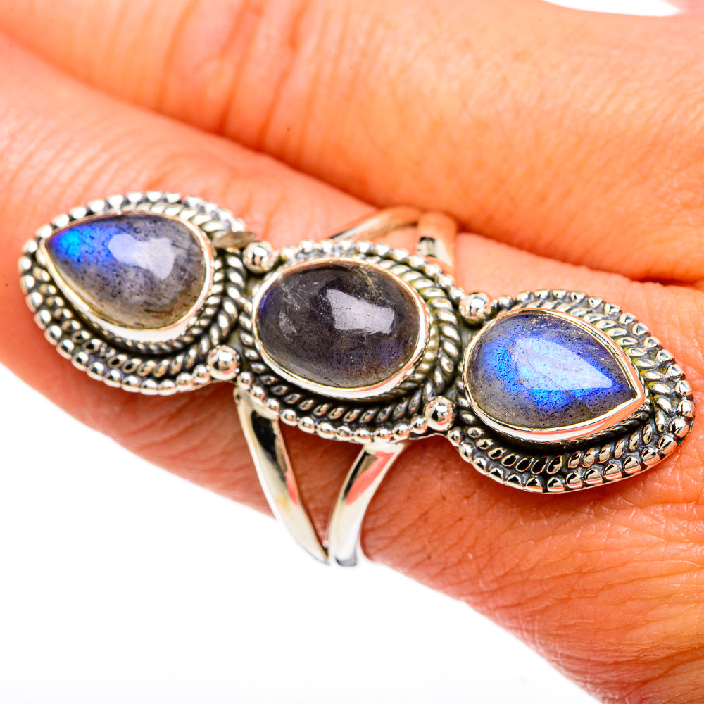 Labradorite Rings handcrafted by Anasilvercos - RING81438