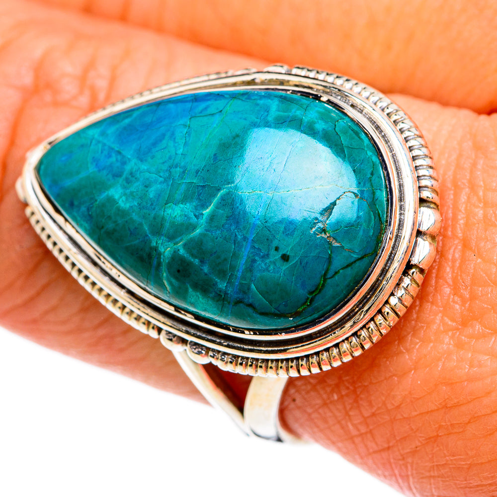 Chrysocolla Rings handcrafted by Anasilvercos - RING81443